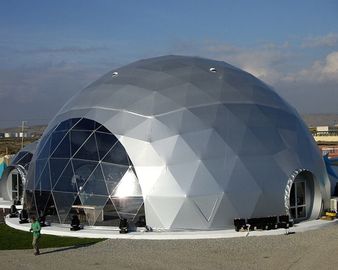 灰色の携帯用測地線ドームのテント、移動可能なポリ塩化ビニールのドームのでき事のテント